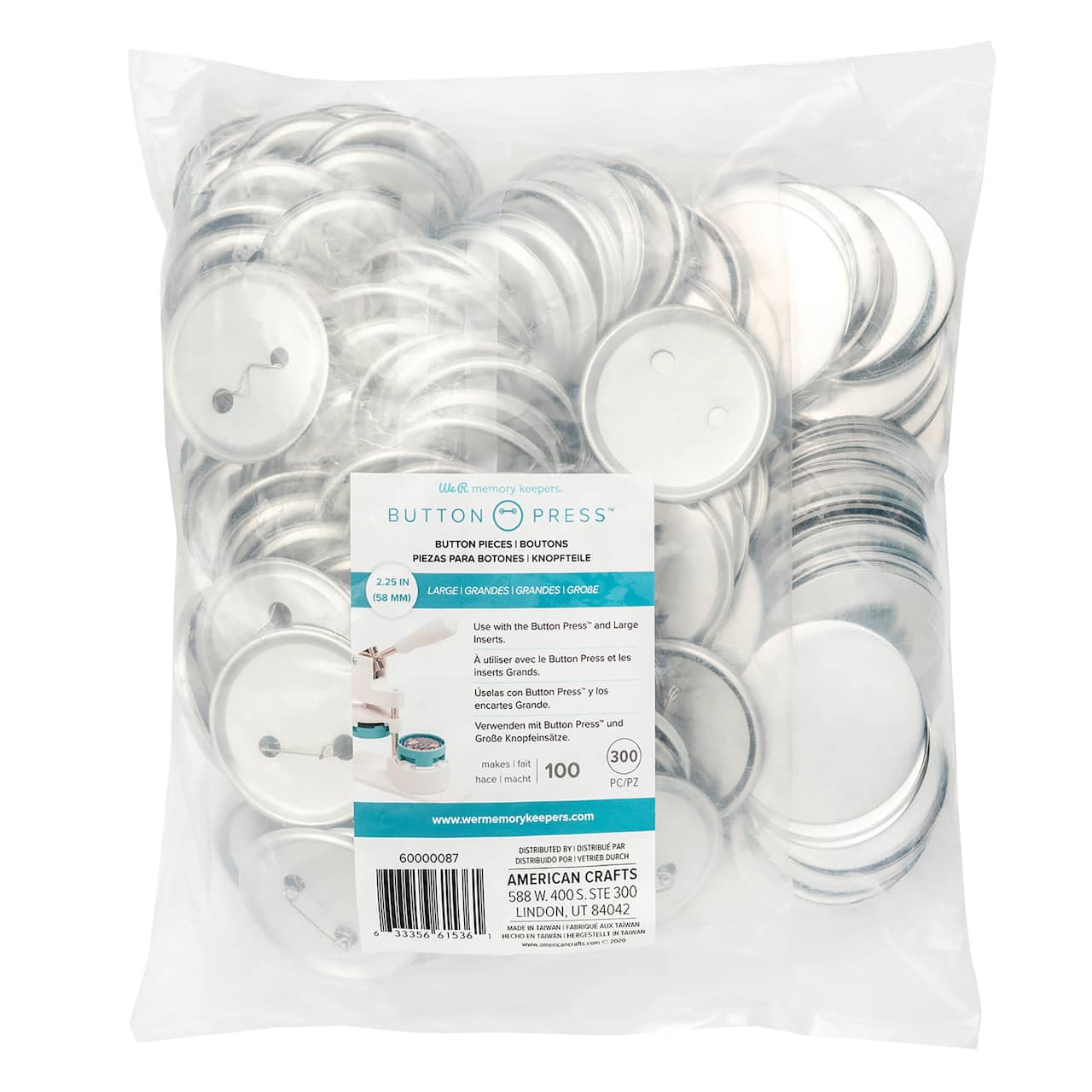 We R Memory Keepers® Button Press™ Large Button Pieces, 100ct.